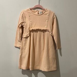 Kate Quinn Peach Ribbed Kids Dress- New with Tags!